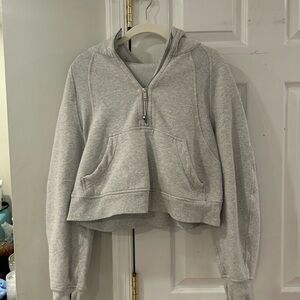 Lululemon Scuba Oversized Half-Zip Hoodie - Heathered Core Ultra Light Grey